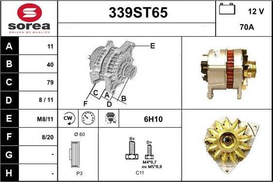 STARTCAR 339ST65 - Генератор autospares.lv