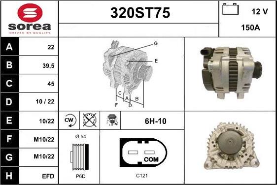 STARTCAR 320ST75 - Генератор autospares.lv