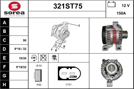 STARTCAR 321ST75 - Генератор autospares.lv