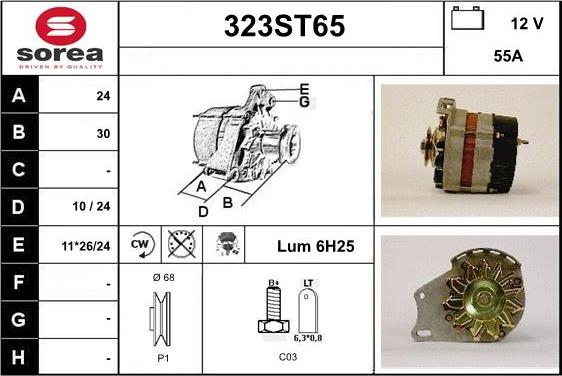 STARTCAR 323ST65 - Генератор autospares.lv