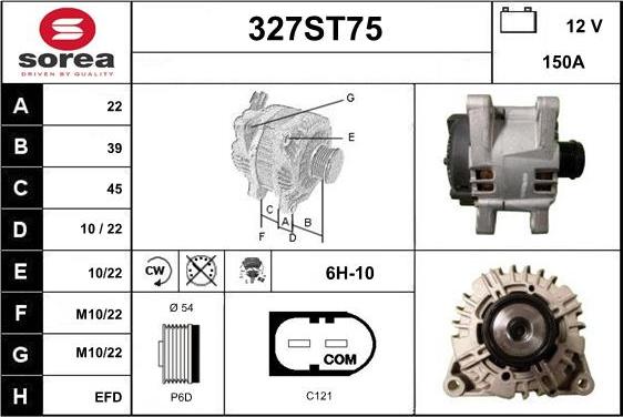 STARTCAR 327ST75 - Генератор autospares.lv