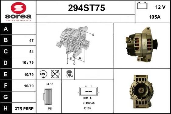 STARTCAR 294ST75 - Генератор autospares.lv