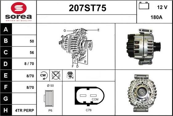 STARTCAR 207ST75 - Генератор autospares.lv