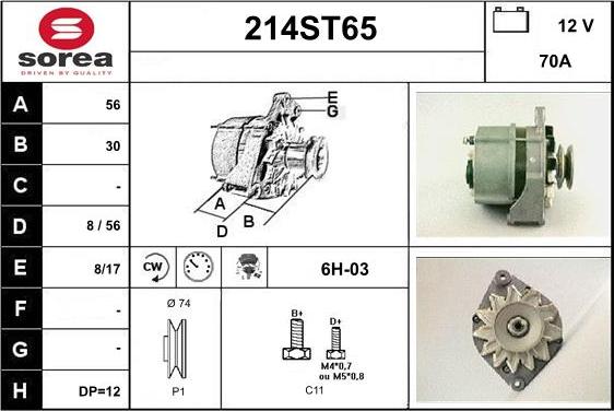 STARTCAR 214ST65 - Генератор autospares.lv