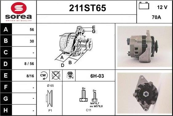 STARTCAR 211ST65 - Генератор autospares.lv