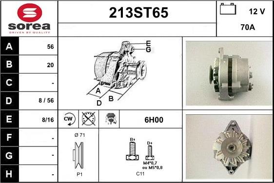 STARTCAR 213ST65 - Генератор autospares.lv