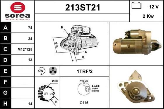 STARTCAR 213ST21 - Стартер autospares.lv