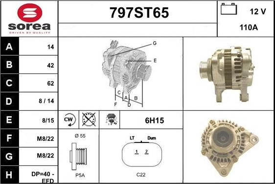 STARTCAR 797ST65 - Генератор autospares.lv