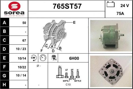 STARTCAR 765ST57 - Генератор autospares.lv