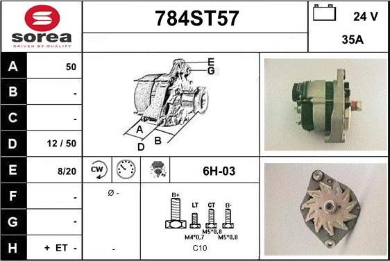 STARTCAR 784ST57 - Генератор autospares.lv