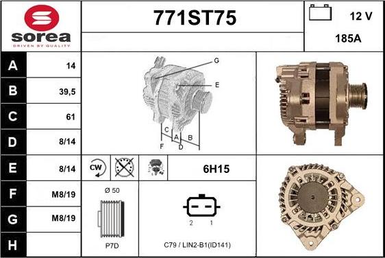 STARTCAR 771ST75 - Генератор autospares.lv