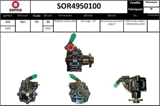 STARTCAR SOR4950100 - Гидравлический насос, рулевое управление, ГУР autospares.lv