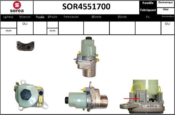 STARTCAR SOR4551700 - Гидравлический насос, рулевое управление, ГУР autospares.lv