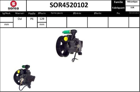 STARTCAR SOR4520102 - Гидравлический насос, рулевое управление, ГУР autospares.lv