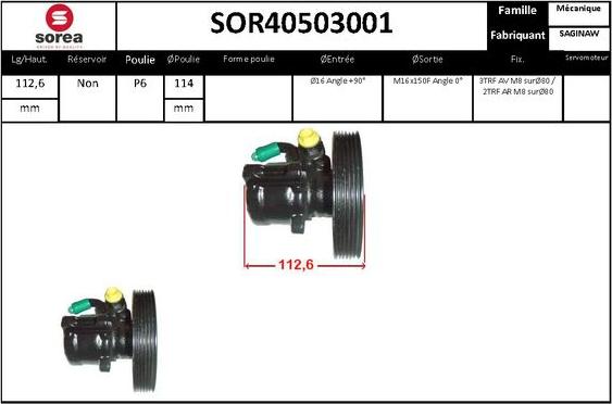 STARTCAR SOR40503001 - Гидравлический насос, рулевое управление, ГУР autospares.lv