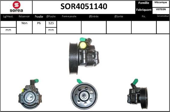 STARTCAR SOR4051140 - Гидравлический насос, рулевое управление, ГУР autospares.lv