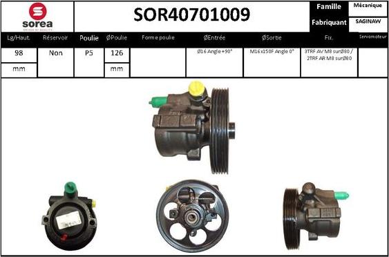 STARTCAR SOR40701009 - Гидравлический насос, рулевое управление, ГУР autospares.lv