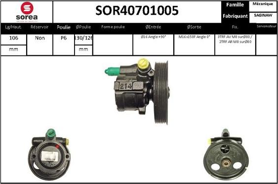 STARTCAR SOR40701005 - Гидравлический насос, рулевое управление, ГУР autospares.lv