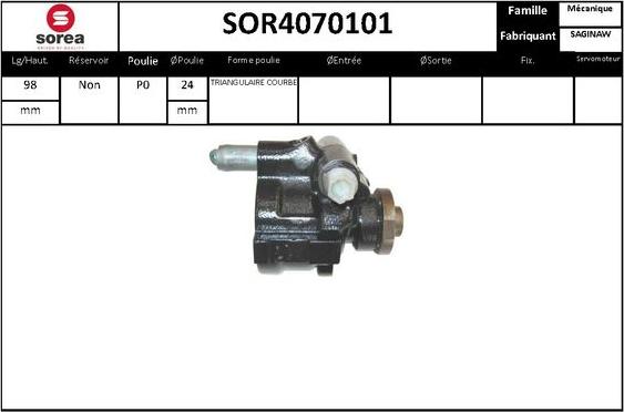 STARTCAR SOR4070101 - Гидравлический насос, рулевое управление, ГУР autospares.lv