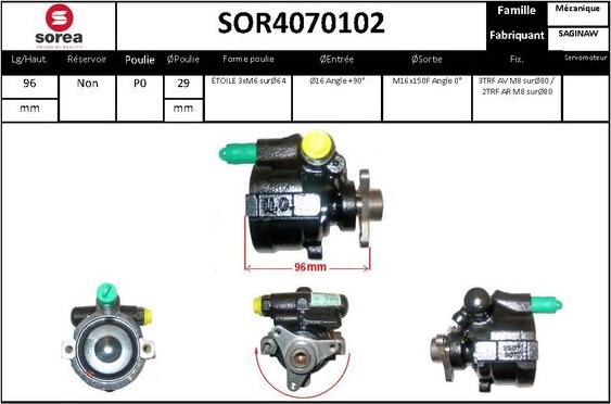 STARTCAR SOR4070102 - Гидравлический насос, рулевое управление, ГУР autospares.lv
