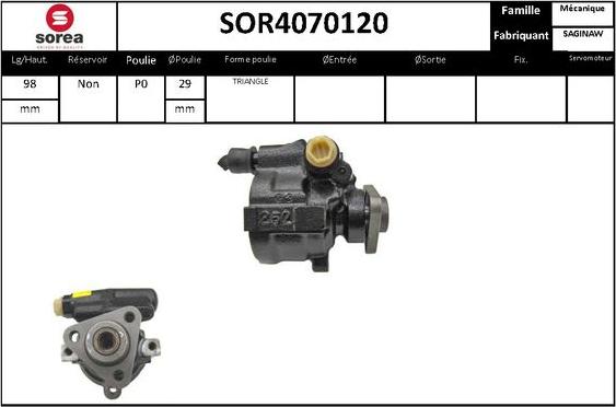 STARTCAR SOR4070120 - Гидравлический насос, рулевое управление, ГУР autospares.lv