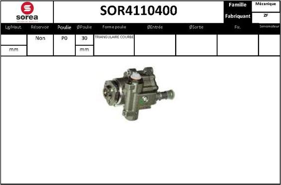 STARTCAR SOR4110400 - Гидравлический насос, рулевое управление, ГУР autospares.lv