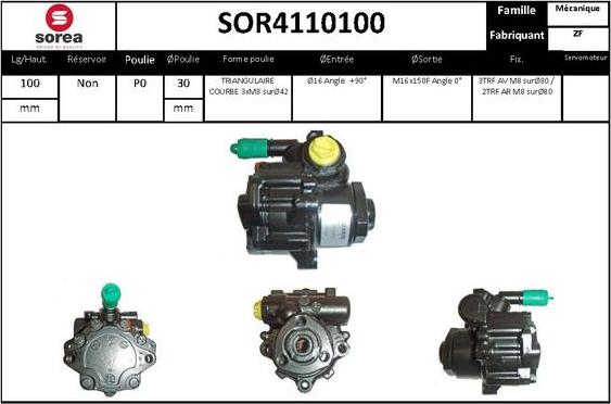 STARTCAR SOR4110100 - Гидравлический насос, рулевое управление, ГУР autospares.lv