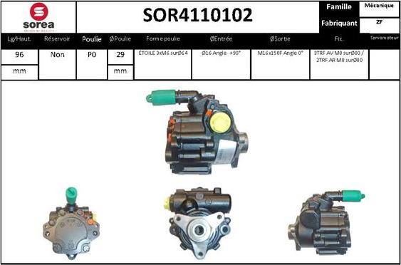 STARTCAR SOR4110102 - Гидравлический насос, рулевое управление, ГУР autospares.lv