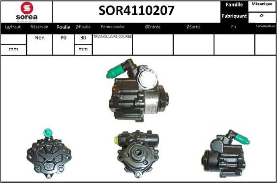 STARTCAR SOR4110207 - Гидравлический насос, рулевое управление, ГУР autospares.lv