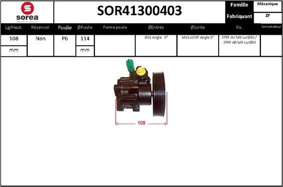 STARTCAR SOR41300403 - Гидравлический насос, рулевое управление, ГУР autospares.lv