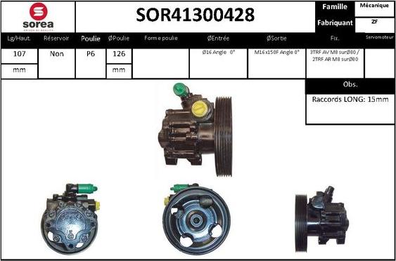 STARTCAR SOR41300428 - Гидравлический насос, рулевое управление, ГУР autospares.lv