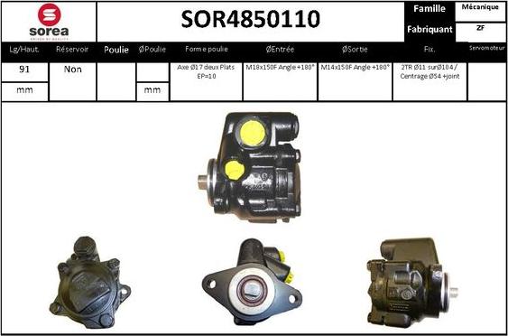 STARTCAR SOR4850110 - Гидравлический насос, рулевое управление, ГУР autospares.lv