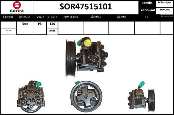 STARTCAR SOR47515101 - Гидравлический насос, рулевое управление, ГУР autospares.lv