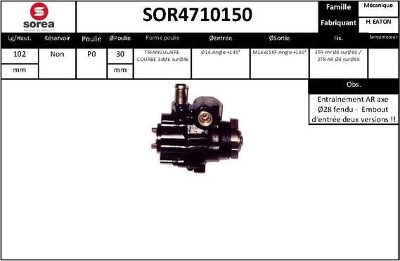 STARTCAR SOR4710150 - Гидравлический насос, рулевое управление, ГУР autospares.lv