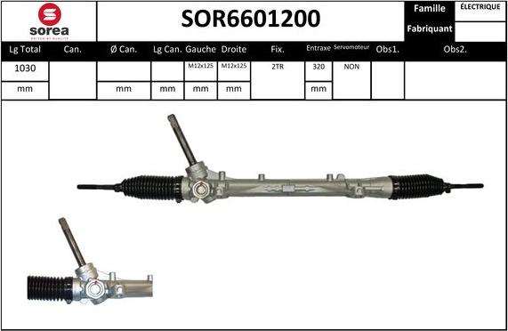 STARTCAR SOR6601200 - Рулевой механизм, рейка autospares.lv