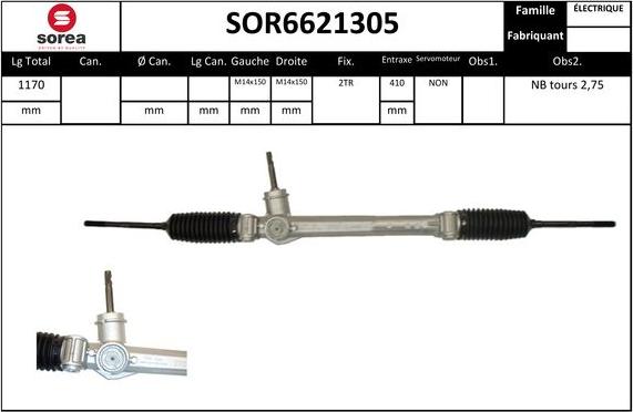 STARTCAR SOR6621305 - Рулевой механизм, рейка autospares.lv