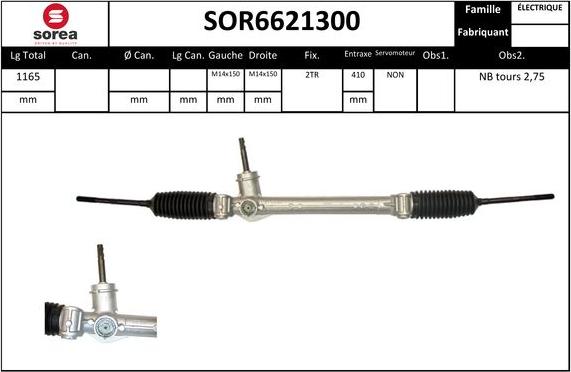 STARTCAR SOR6621300 - Рулевой механизм, рейка autospares.lv