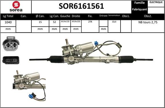 STARTCAR SOR6161561 - Рулевой механизм, рейка autospares.lv