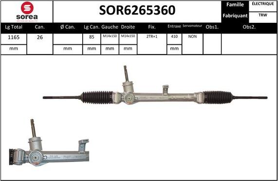 STARTCAR SOR6265360 - Рулевой механизм, рейка autospares.lv