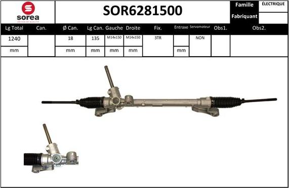 STARTCAR SOR6281500 - Рулевой механизм, рейка autospares.lv