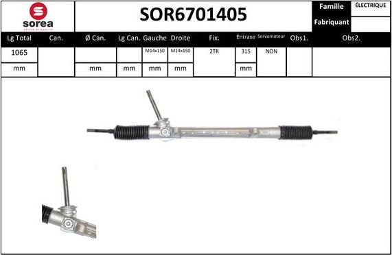 STARTCAR SOR6701405 - Рулевой механизм, рейка autospares.lv