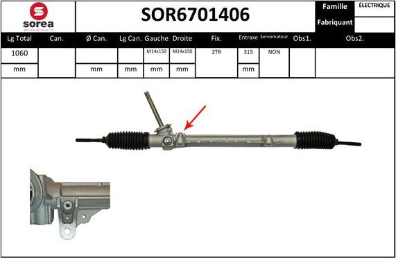 STARTCAR SOR6701406 - Рулевой механизм, рейка autospares.lv