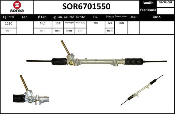 STARTCAR SOR6701550 - Рулевой механизм, рейка autospares.lv