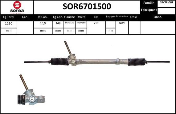 STARTCAR SOR6701500 - Рулевой механизм, рейка autospares.lv