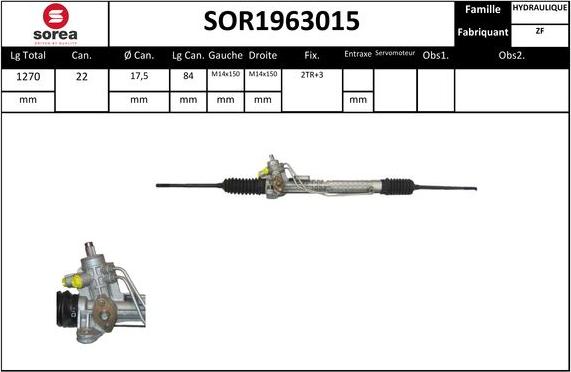 STARTCAR SOR1963015 - Рулевой механизм, рейка autospares.lv