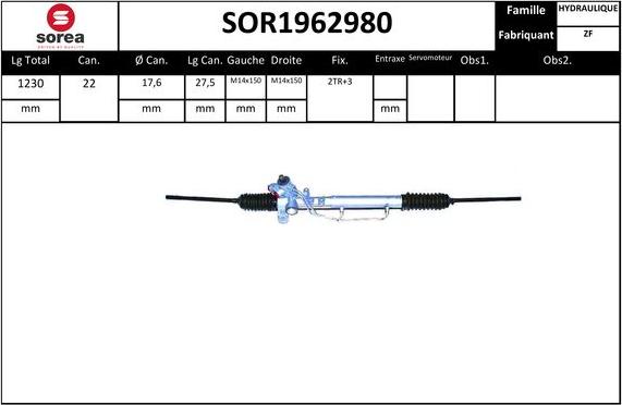 STARTCAR SOR1962980 - Рулевой механизм, рейка autospares.lv