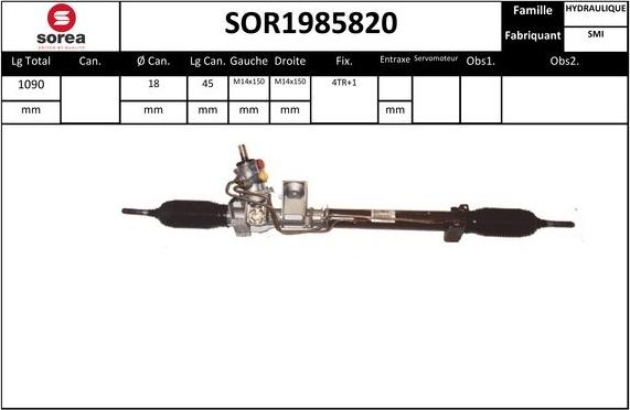 STARTCAR SOR1985820 - Рулевой механизм, рейка autospares.lv