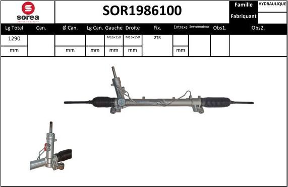 STARTCAR SOR1986100 - Рулевой механизм, рейка autospares.lv