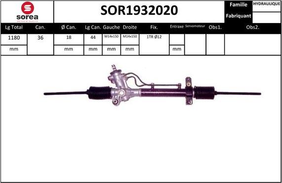 STARTCAR SOR1932020 - Рулевой механизм, рейка autospares.lv