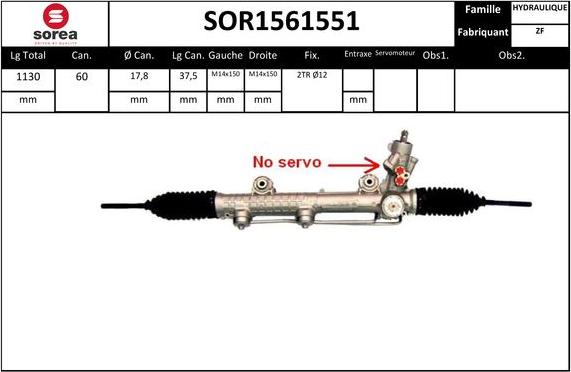 STARTCAR SOR1561551 - Рулевой механизм, рейка autospares.lv